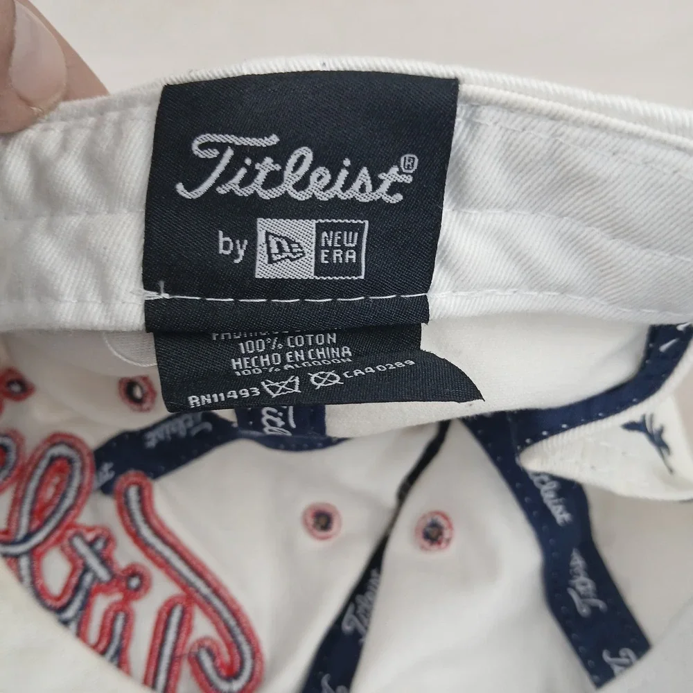 Titleist‎ New Era Cap White Adjustable Canvas Golf
